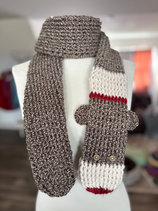 Sock Monkey Scarf